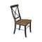 International Concepts X-Back Chair, Solid Wood Seat, Set of 2 Chairs, Hickory/Washed Coal C45-613P - alternate 9